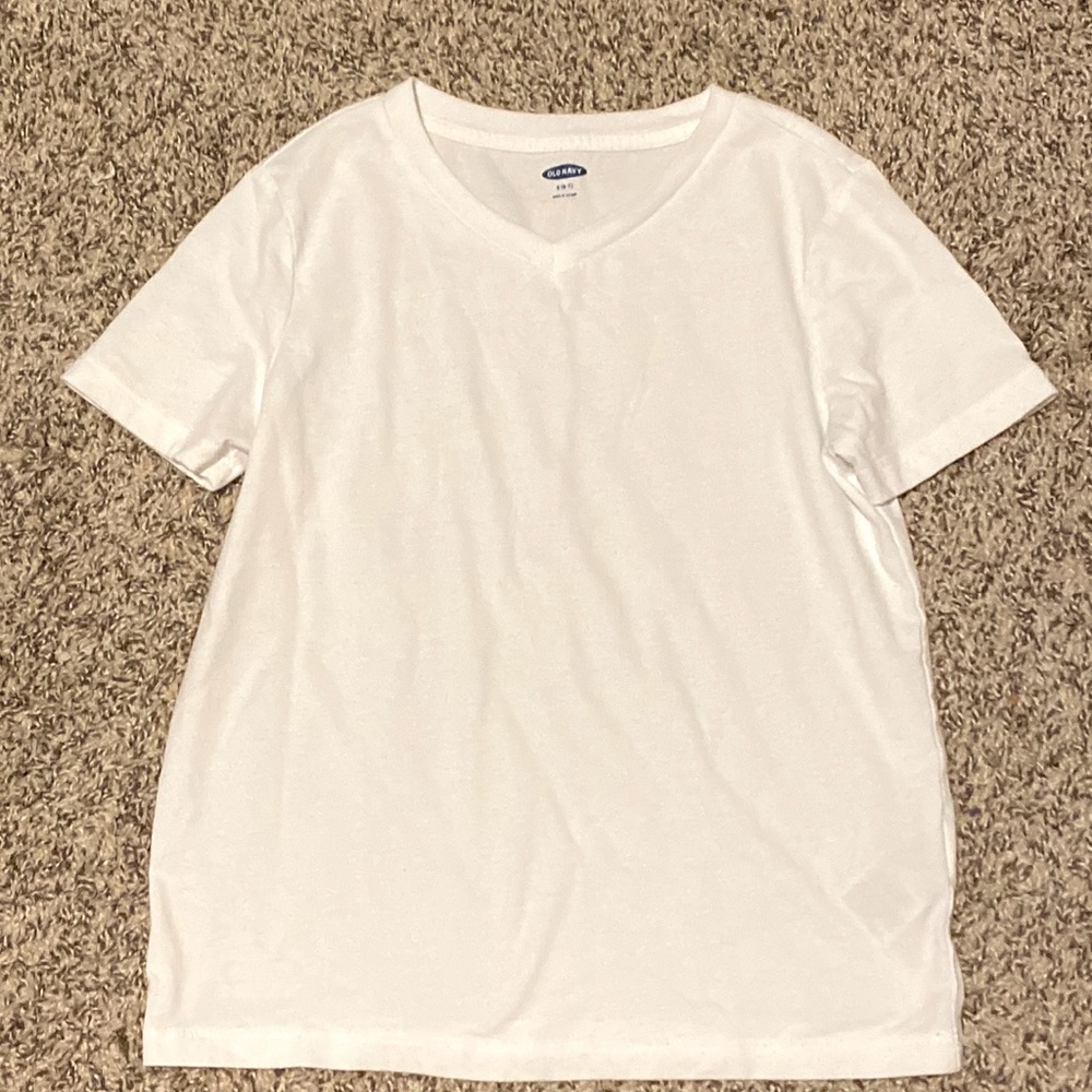 Old Navy Boys’ White V-Neck T-Shirt